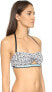 Фото #2 товара Ella Moss 257066 Women's Removable Soft Bandeau Bikini Top Swimwear Size M