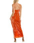 O.P.T. Velvet Maxi Dress Women's Orange L