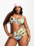 Фото #5 товара ASOS DESIGN Curve step front underwired bikini top in abstract print