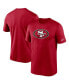 Фото #1 товара Men's Scarlet San Francisco 49ers Logo Essential Legend Performance T-shirt