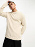 Фото #1 товара ONLY & SONS crew neck chenille jumper in beige