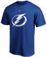 Men's Nikita Kucherov Blue Tampa Bay Lightning Team Authentic Stack Name and Number T-shirt Синий, XL - фото #2