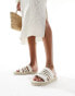 Фото #1 товара Public Desire Coral flatform sandal with rope straps in cream