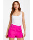 Фото #1 товара Women's Button Detail Tailored Shorts