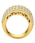 Фото #3 товара Diamond Five Row Band (5 ct. t.w.) in 14k White, Yellow or Rose Gold