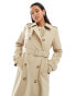 Фото #2 товара Mango premium longline trench coat in beige