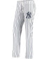 ფოტო #1 პროდუქტის Women's White New York Yankees Vigor Pinstripe Sleep Pant