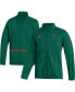 ფოტო #1 პროდუქტის Men's Green Miami Hurricanes AEROREADY Half-Zip Jacket