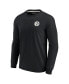 Men's and Women's Black Pittsburgh Steelers Super Soft Long Sleeve T-shirt