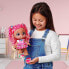 Фото #6 товара Kindi Kids Tiara Sparkles Royal Candy Scented Big Sister Official 10" Toddler Doll with Bobble Head, Big Glitter Eyes, Changeable Clothes and Removable Shoes