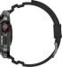 Kingxbar Kingxbar CYF134 2w1 pancerne etui Apple Watch SE, 6, 5, 4 (44 mm) ze stali nierdzewnej z paskiem czarne