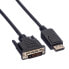 Фото #1 товара Кабель DisplayPort - DP-DVI (24+1) - LSOH - M/M 5 м - 5 м - DisplayPort - Мужской - Мужской - 1920 x 1080 пикселей - Черный - Value