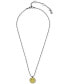 Фото #2 товара Lucky Brand silver-Tone Happy Face Pendant Necklace, 16" + 3" extender