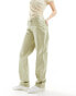 Фото #4 товара Noisy May wide leg faux leather trouser in light sage