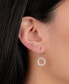Crystal Circle Drop Earrings in Sterling Silver, Created for Macy's
