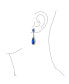 ფოტო #5 პროდუქტის Statement Teardrop Cubic Zirconia AAA CZ Dangle Chandelier Screw Clip On Earrings For Women Rhodium, yellow gold Plated Brass More Colors