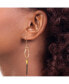 ფოტო #2 პროდუქტის Stainless Steel Black, Rose and Yellow plated Dangle Earrings