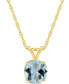 ფოტო #1 პროდუქტის Aquamarine (1-1/4 ct. t.w.) Pendant Necklace in 14K Yellow Gold