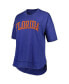 Фото #3 товара Women's Royal Distressed Florida Gators Arch Poncho T-shirt