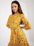 Sukienka-LK-SK-507601.32P-ciemny żółty