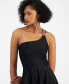 ფოტო #4 პროდუქტის Juniors' One-Shoulder Double-Strap High-Low Dress