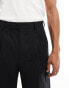 Фото #5 товара ASOS DESIGN smart linen blend cargo shorts in black