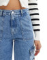 Фото #3 товара Tommy Jeans Claire utility high rise wide jeans in mid wash