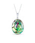 Фото #2 товара Rainbow Abalone Shell Large Oval Wishing Tree Family Tree Of Life Pendant Necklace Western Jewelry For Women .925 Sterling Silver