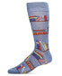 Men's Bookshelf Bibliophile Rayon from Bamboo Novelty Crew Socks