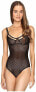 Else 168557 Womens Hidden Layer Underwire Full Cup Bodysuit Black Size Medium