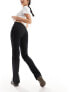 Фото #9 товара Monki tailored cigarette trousers with split hem in black