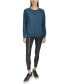 ფოტო #3 პროდუქტის Women's Side-Zip Crewneck Pullover Top