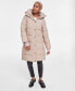 Petite Hooded Collared Puffer Coat