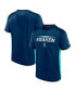 Фото #1 товара Men's Navy and Blue Seattle Kraken Special Edition 2.0 Authentic Pro Tech T-shirt