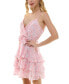 ფოტო #7 პროდუქტის Juniors' Surplice-Neck Triple-Tier Dress