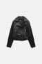 FAUX LEATHER BIKER JACKET