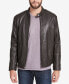 ფოტო #1 პროდუქტის Men's Leather Moto Jacket, Created for Macy's