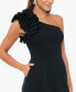 ფოტო #4 პროდუქტის Women's Ruffled One-Shoulder Straight-Leg Jumpsuit