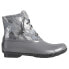 Фото #1 товара Sperry Saltwater Metallic Camouflage Duck Womens Grey, Silver Casual Boots STS8
