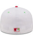 Фото #5 товара Men's White, Coral Los Angeles Angels 50th Anniversary Strawberry Lolli 59FIFTY Fitted Hat