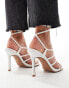 ASOS DESIGN Nightfall strappy high heeled sandal in off-white