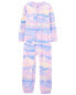 Kid 1-Piece Tie-Dye Fleece Footless Pajamas 5