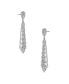 Фото #3 товара Sterling Silver and Cubic Zirconia Ladder Style Dangle Earrings