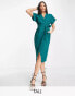 Фото #2 товара Closet London Tall kimono wrap dress in emerald