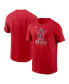 Фото #1 товара Men's Red Los Angeles Angels Light Up the Halo Local Team T-shirt