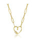 Фото #3 товара Gigi Girl Kids/Young Teens 14K Gold Plated Cubic Zirconia Abstract Heart Charm Necklace