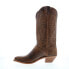 Abilene Boots 9172 Womens Brown Leather Slip On Cowboy Western Boots