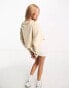 Фото #4 товара Calvin Klein Jeans cropped crew neck seaming sweatshirt in beige - exclusive to ASOS