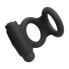 Фото #5 товара Denver Double Cockring with Vibrating Bullet USB Silicone Black