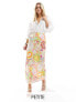 Never Fully Dressed Petite maxi skirt in mixed sunshine print